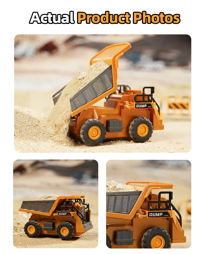 2026New Full-Scale Mini Excavator Tipper Truck 1:64 Remote Control Engineering Vehicle Mini Forklift Birthday Gift Toy RC Trucks