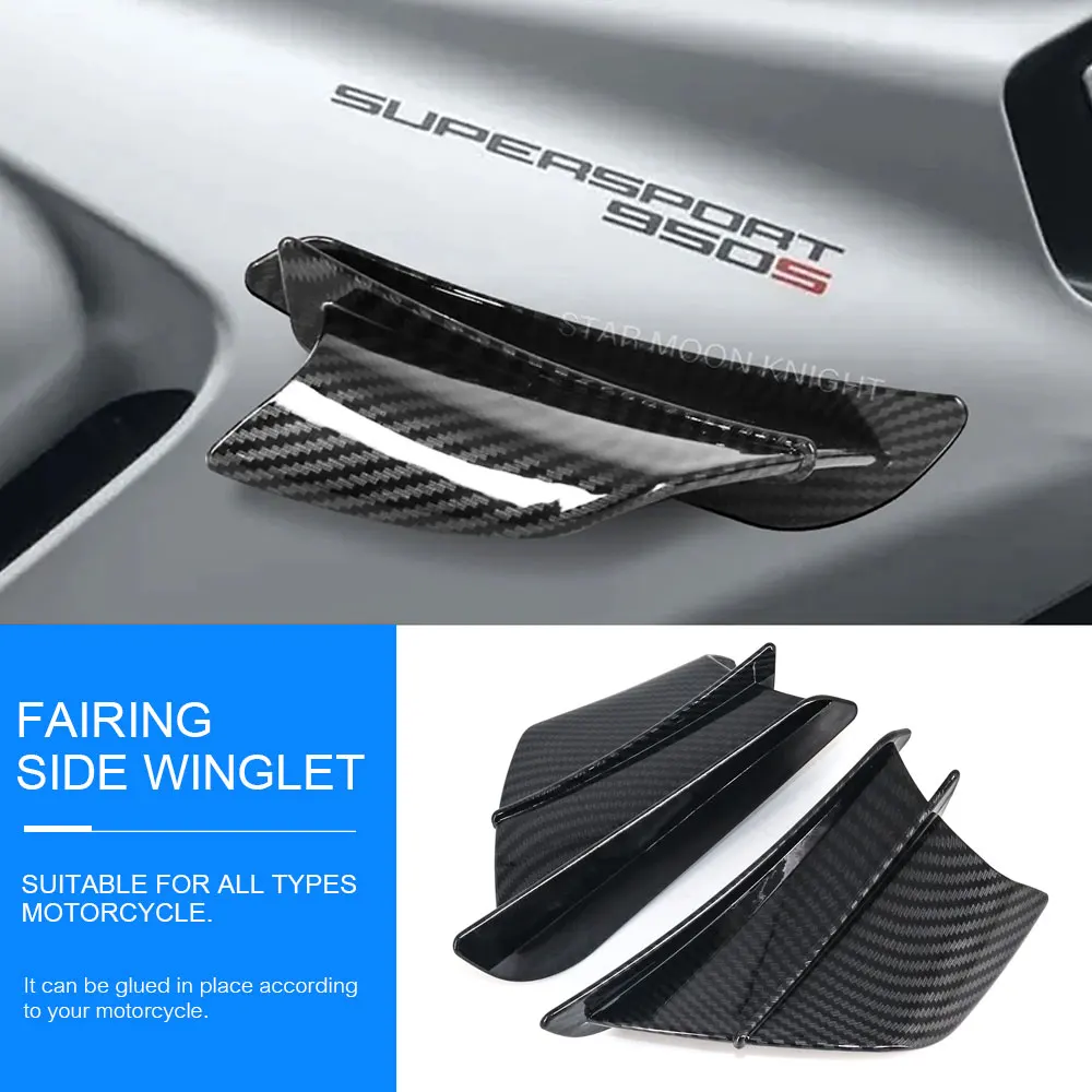 ABS Plastic Winglet Aerodynamic Fairing Wing Kit For Ducati SuperSport 950 Streetfighter V4 1299 Superleggera Spoiler Deflector