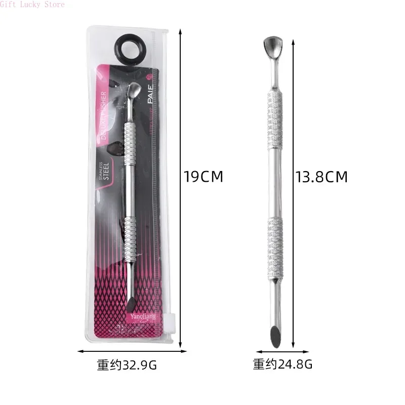 Hook Type Cuticle Pusher Nail Polish Remover Gel Nail Polish Peeler Scraper Stainless Steel Clean Manicure Tool for Nail Art