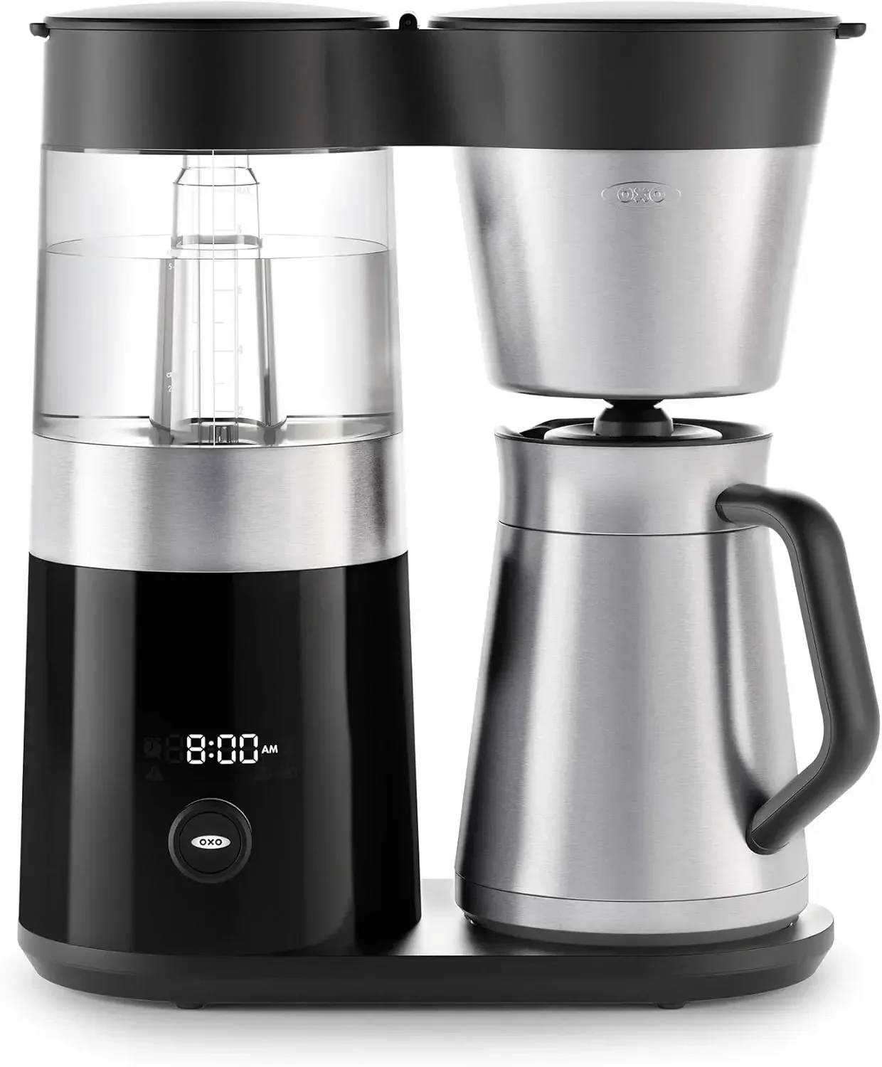 OXO Brew 9 Cup Stainless Steel Coffee Maker,Silver, Black