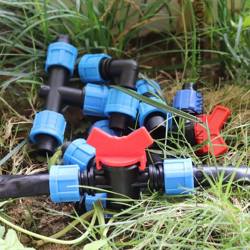 5-10pcs 16mm Garden Irrigation Drip Tape Connector Collection Home Lawns Watering Pipe Joints Tube Adapters Connectors