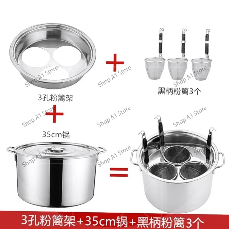 Stainless Steel Cooking Noodle Pot, Soup Bucket, Large Capacity, Induction Cooker, Stewed Soup