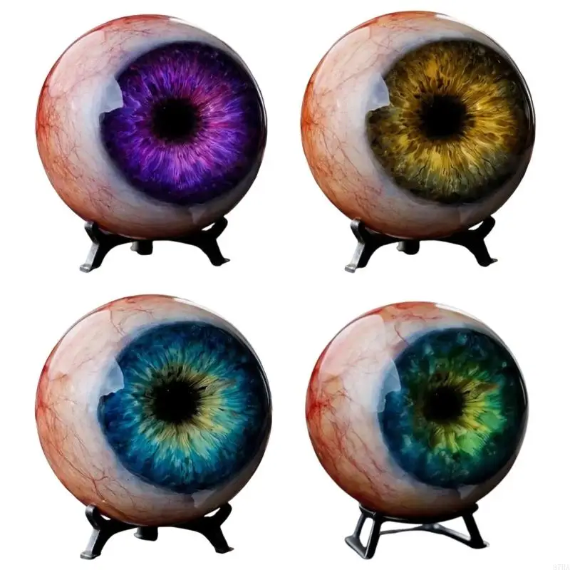 Scary Realistic Eyeballs Ornament Realistic Monsters Eye Decors Horrific Gothic Eyeballs Sculpture for Home Party Decors 87HA