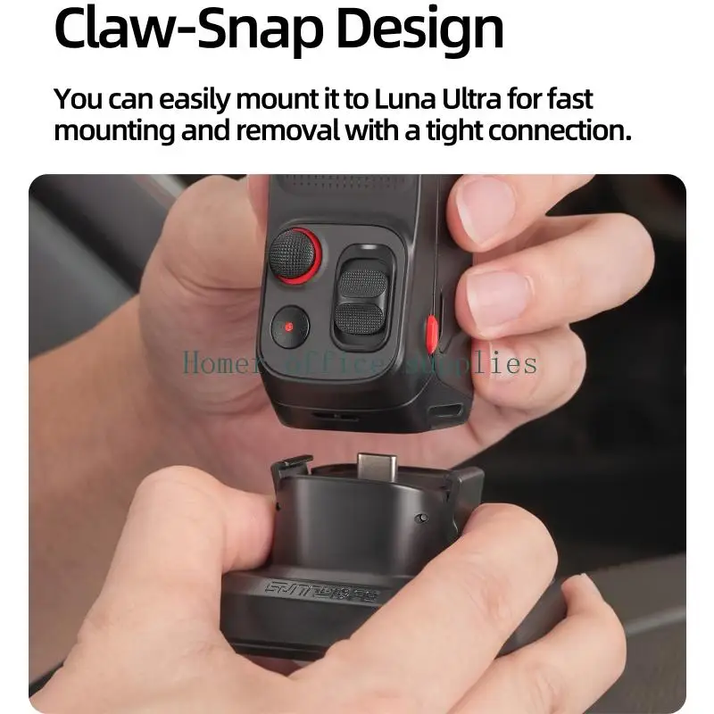 K43B Adhesive Camera Mount Base with Type C Charging Interfaces, Adhesive-Backed Placement Retaining Clips, Compatible for