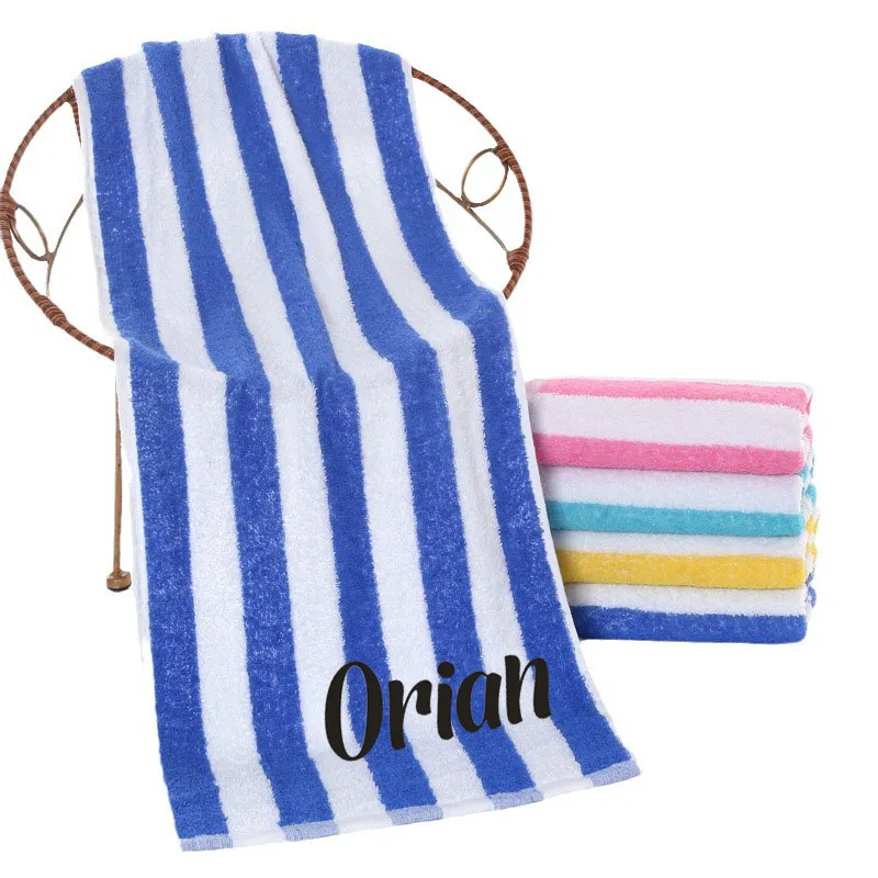 

Personalized Printed Towels With Multiple Colors Available For Children's Pool Towels, Customized Name letter Combination Towels