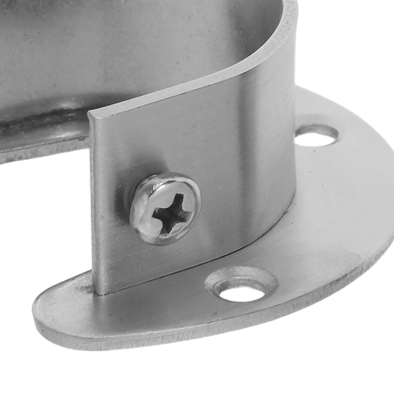6Pcs Stainless Steel U-Shaped Closet Rod Holder Flange Brackets Easy Installation Heavy Duty Clothes Rail Support for Wardrobe