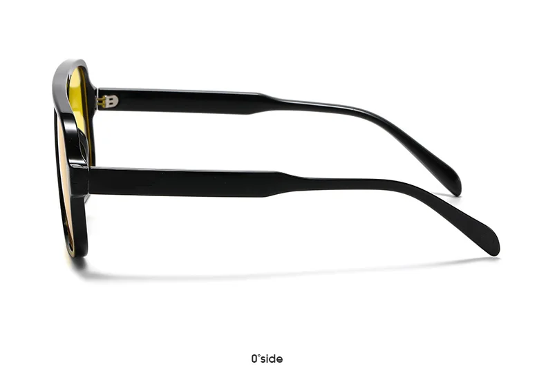 Mode gelbes Quadrat Frauen Sonnenbrille Retro Doppelbrücken großen Rahmen Sonnenbrille Frau Mode Luxus Designer Sonnenbrillen Brillen – Detail 12