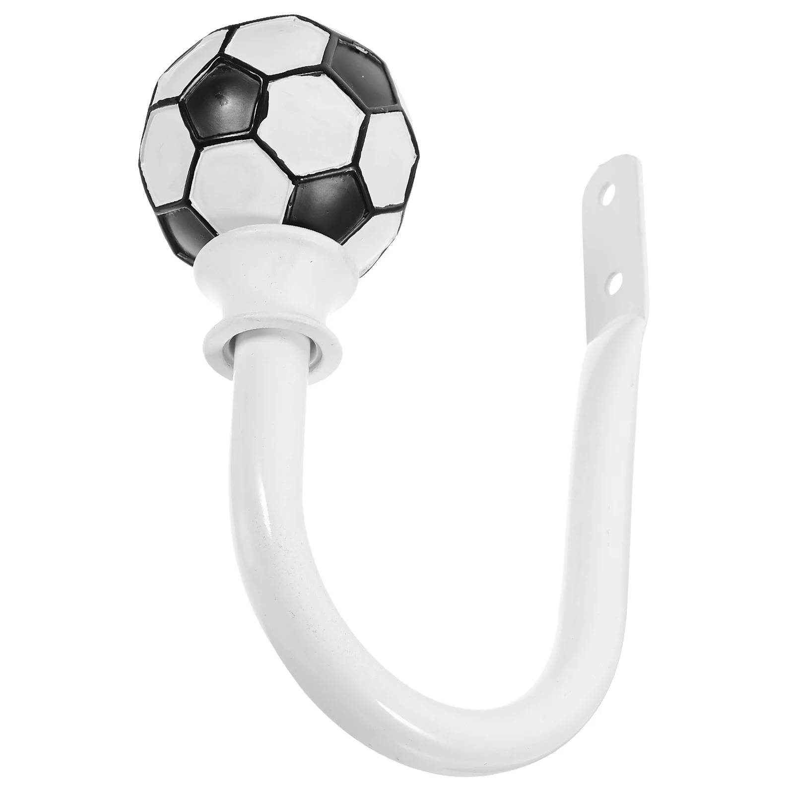 Soporte para cortina de fútbol, montaje en pared, forma de Tieback, pintura de Metal, gancho en forma de U para niños