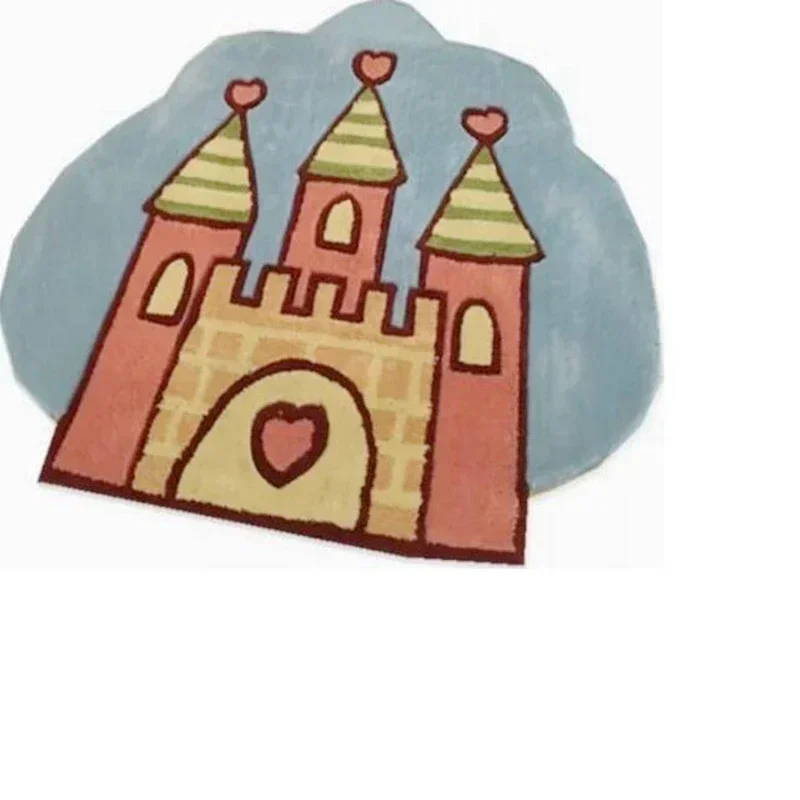 Kindergarten cartoon castle children's kindergarten carpet living room coffee table bedroom bedside handmade acrylic carpet