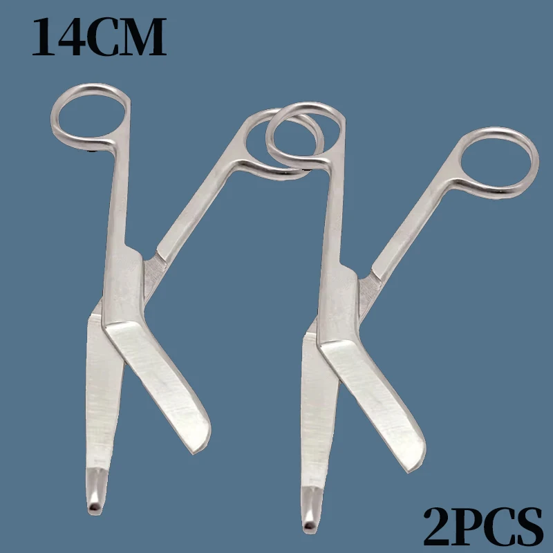 

14 см ножницы для бинтов Lister, 2 шт., хирургические ножницы из нержавеющей стали, прецизионные режущие инструменты