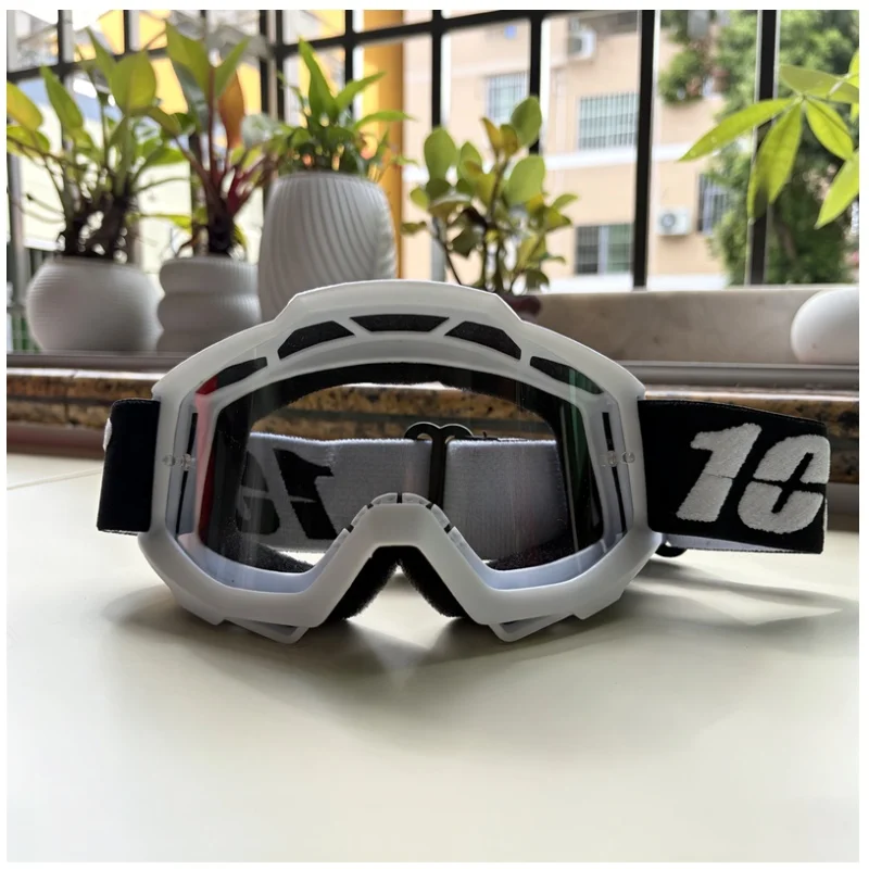 MX Off‑Road Protective Goggles High Definition Lens Sweat‑Absorb Padding Non‑Slip Elastic Strap for Adult Dirt Bike Riders