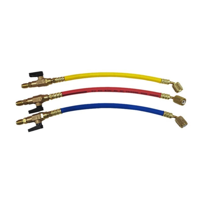 Refrigeration ball valve three-color tube automotive air conditioner refrigeration switch valve three-color refrigerant tube ref