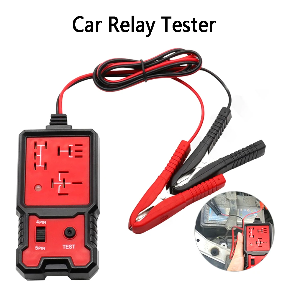 12V Electronic Car Relay Tester Auto Vehicle Battery Fast Check Detector Meter Automobile LED Indicator Test Checker Tool