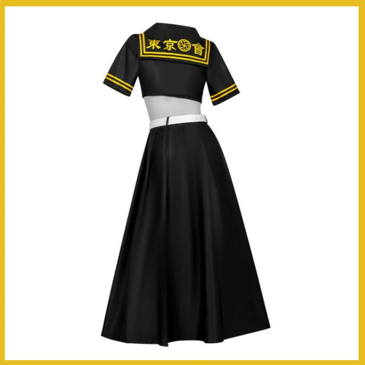 Anime Tokyo Revengers Manjiro Sano MIKEY Cosplay Costume Wig Black JK Uniform Skirt Sailor Woman Sexy Carnival Halloween Suit view 5