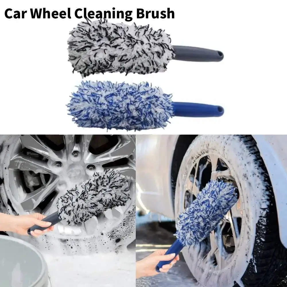 1/2Pcs Car Cleaning Brush Car Cleaning Wheel Brush Super Soft Car Detailing Pocket Mitt Brush Tool for Car Care Accessories