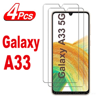 9H Screen Protector Glass For Samsung Galaxy A33 5G 2/4Pcs HD Tempered Glass Film