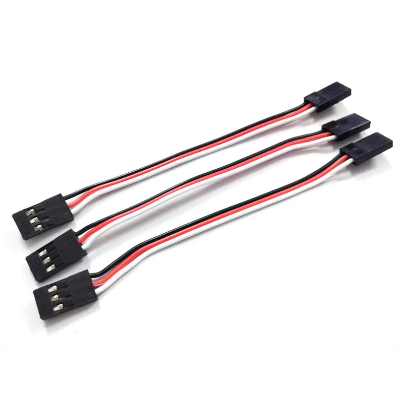 100pcs/lot 10CM 15CM 20CM 30CM Male to Male JR Plug Servo Extension Lead Wire Cable 100mm for RC Plane Quadcopter