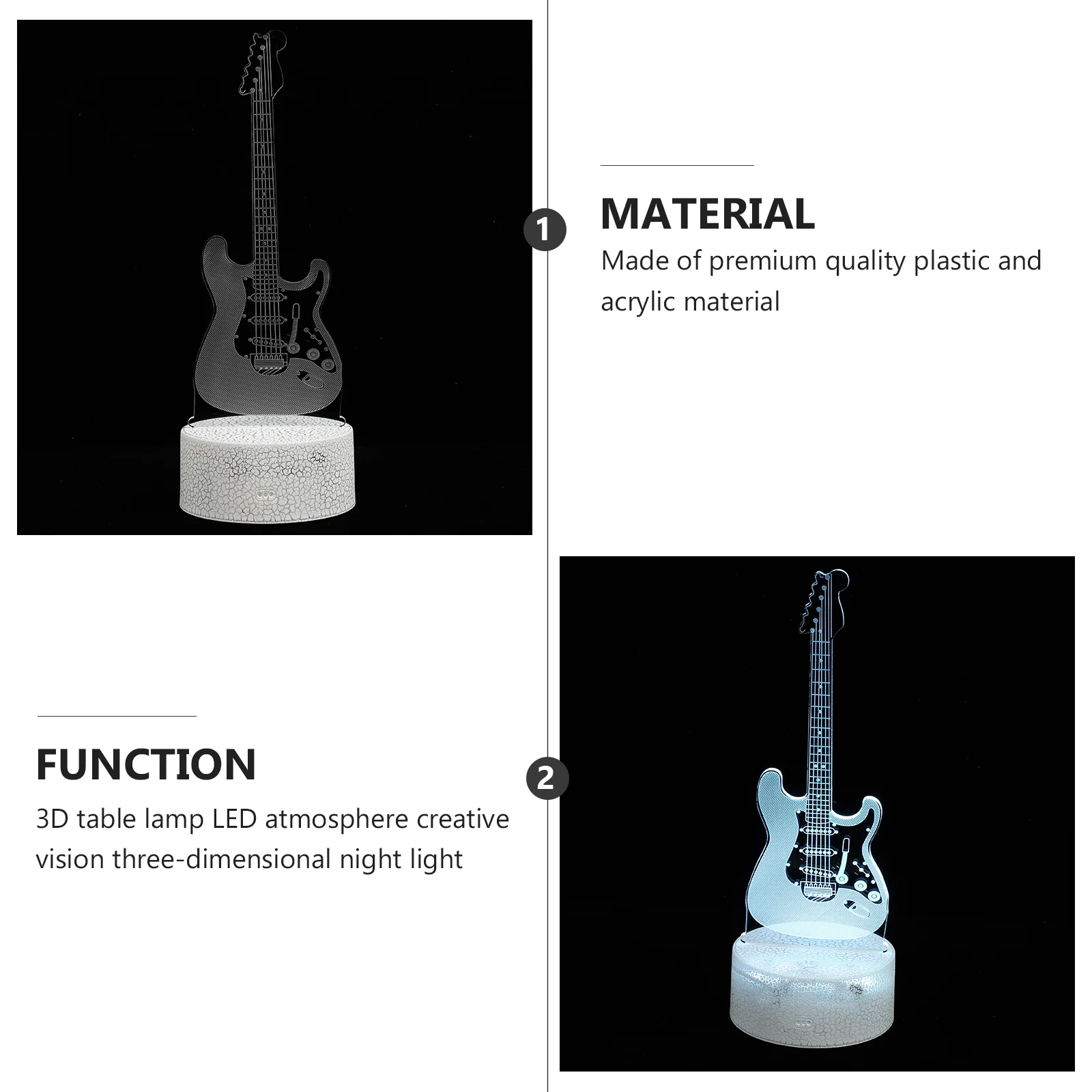 1 مجموعة ثلاثية الأبعاد مصباح الطاولة الإبداعية ضوء الليل الدافئة توهج المحيطة مصباح غرفة نوم الديكور LED ليلة مصباح ديكور المنزل ، #1