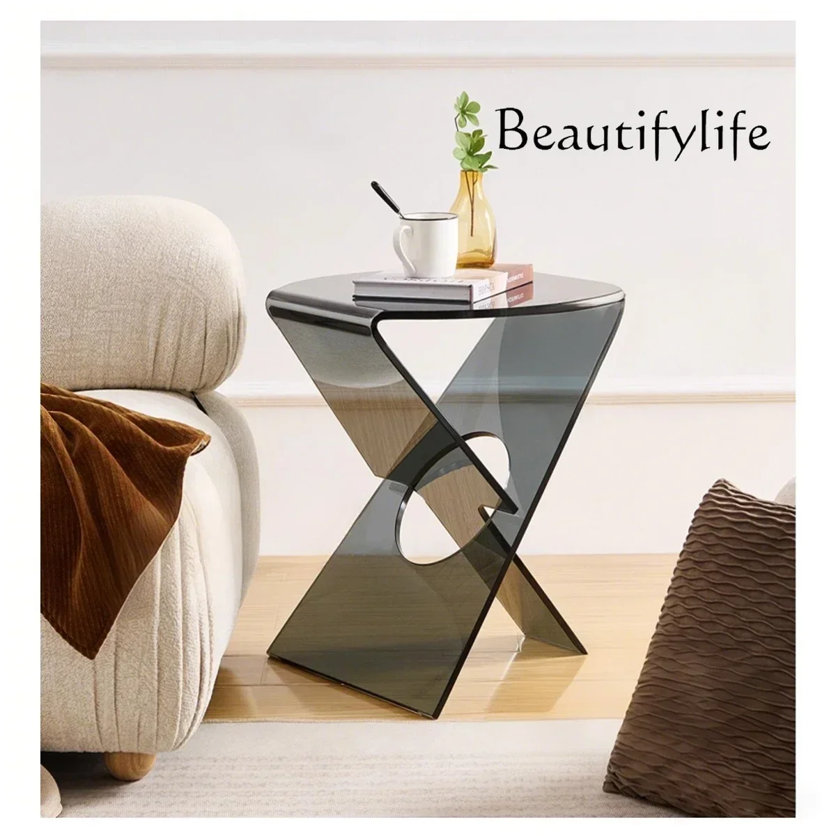 1 FTavolino da caffé in vetro Artisticco شخصية إبداعية أكريليكو Il tavolo da Tea per la casa di arte Modern dapat esse