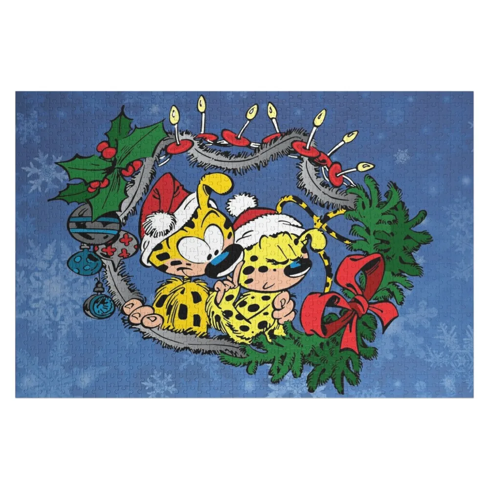 Marsupilami Christmas / Dark blue design Jigsaw Puzzle For Children Photo Personalized Gifts Personalized Baby Toy Puzzle