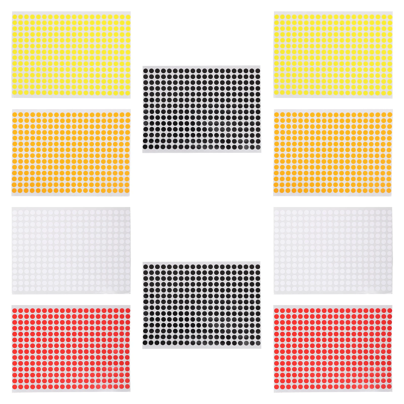 

10 Sheets Color Coding Labels Dot Stickers For Gift Sealing Round Adhesive Labels Office Organization Sorting Filing Folder Tags