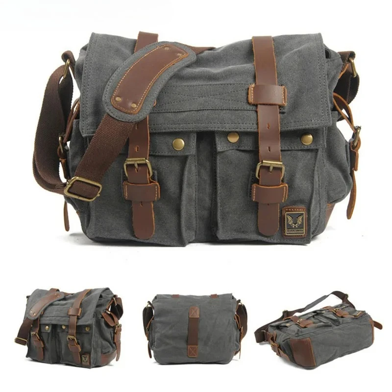 

For Genuine Leather Daily Casual Shoulder Bag For Men Small Dark Brown Vintage Messenger Bag Men's New Fashion Design Sling Bags