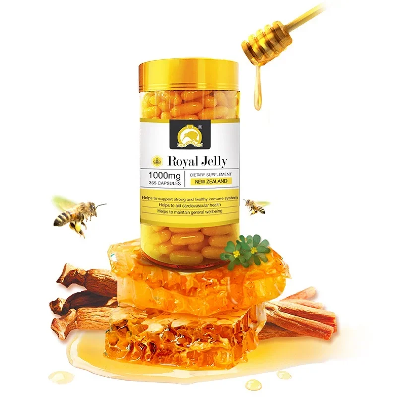 

NewZealand GoldKiwi Royal Jelly 365 Capsules Honey Bee Health Supplement Wellness Products Proteins Hormones