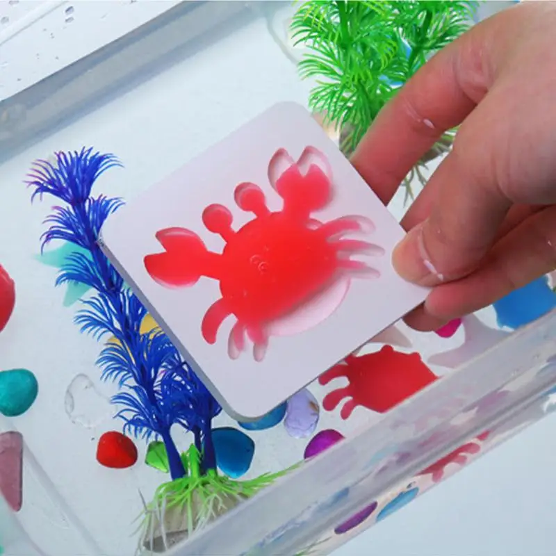 Juego de animales acuáticos, Kit de juguete hecho a mano, Kit de Gel de Hada del agua, Kit de artesanía creativa con 10 moldes 3D, juguetes de masilla de animales para niños