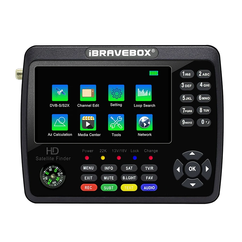 V10 Finder Max Max+ Ibravebox HD Satelliet TV Signaal Sat Finder DVB-S/S2/S2X AHD H.265 Signaalmeter Satelliet Sat Finder voor LNB