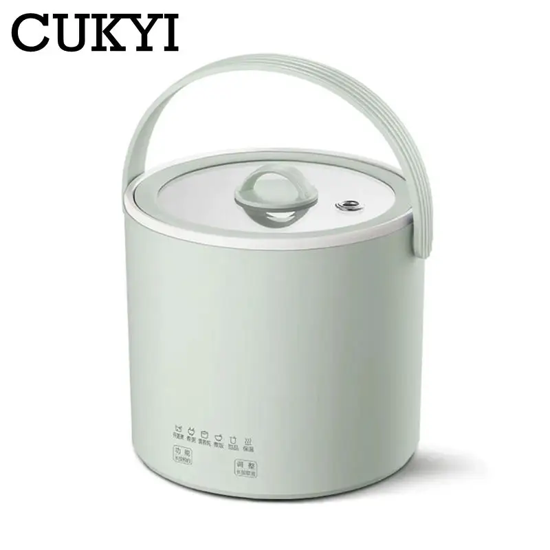 Large-bore Multicooker Wide diameter Visible Stew Pot Non-stick Rice Cooker Reservation Noodles Boiler Portable Crock Pot 800ML