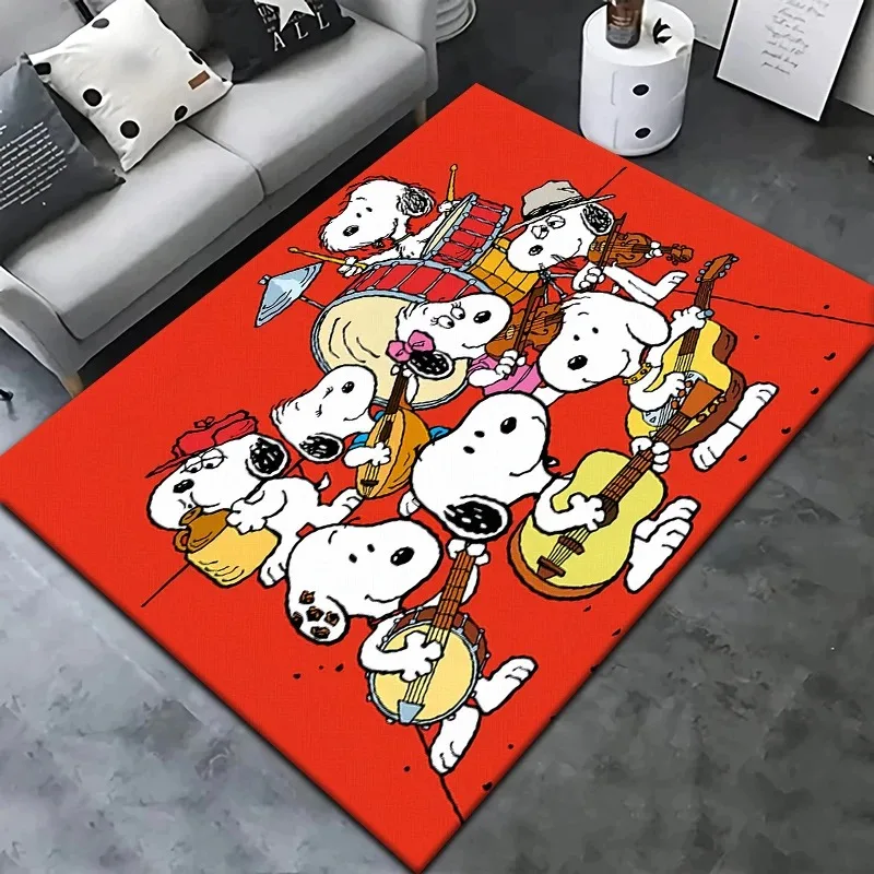 MINISO Disney Cartoon Snoopy Lively Printed Carpet Bathroom Living Room Bedroom Decor Floor Mat Sofa Rug Outdoors Door Mat