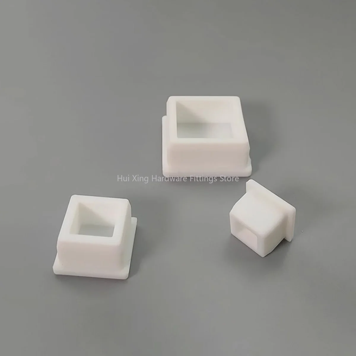 

White Square Silicone Rubber End Caps T Type Blanking Plugs Tube Box Section Insert Seal Stopper