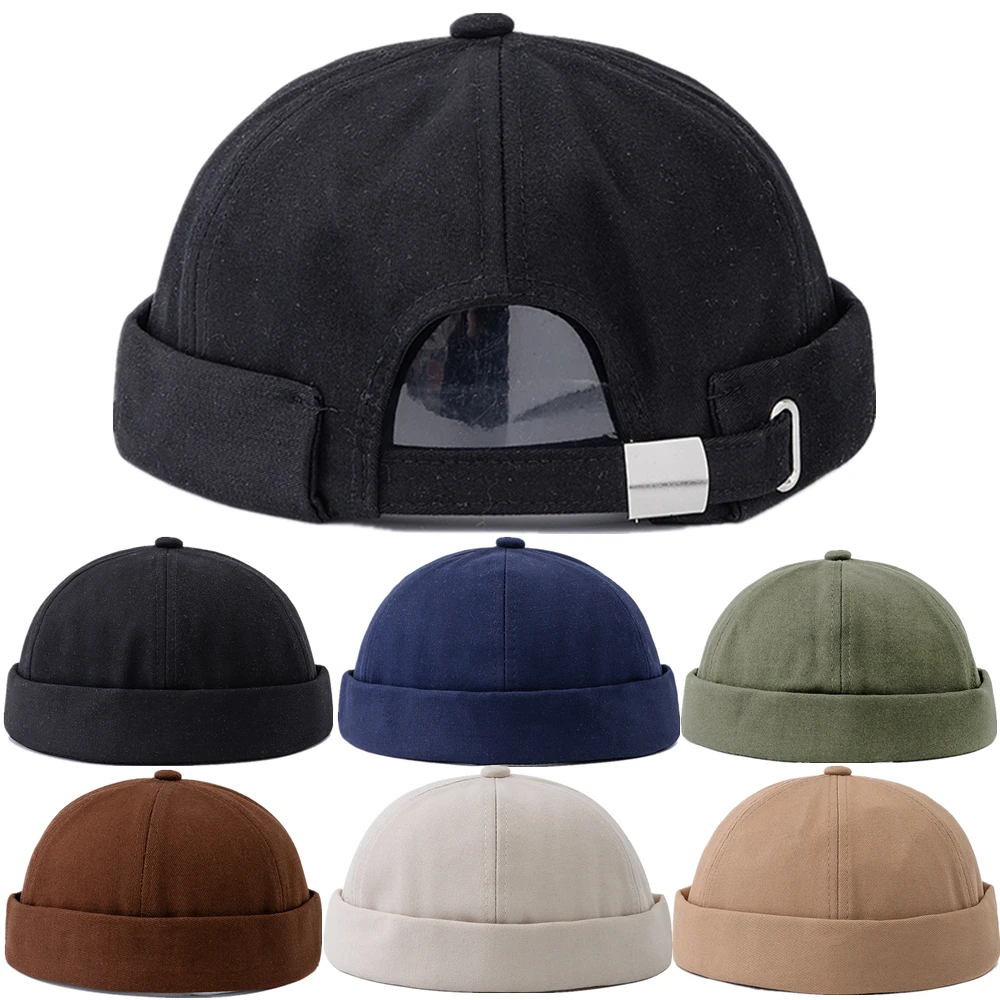 Hot Sale Unisex Solid Color Landlord Hats Men Women Street Hip-hop Hats Fashion Dome Hat Caps