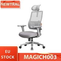 NEWTRAL MAGICH003 Ergonomic Office Chair, Auto-Following Backrest, Adaptive Lower Back Support, Adjustable Headrest Seat Depth