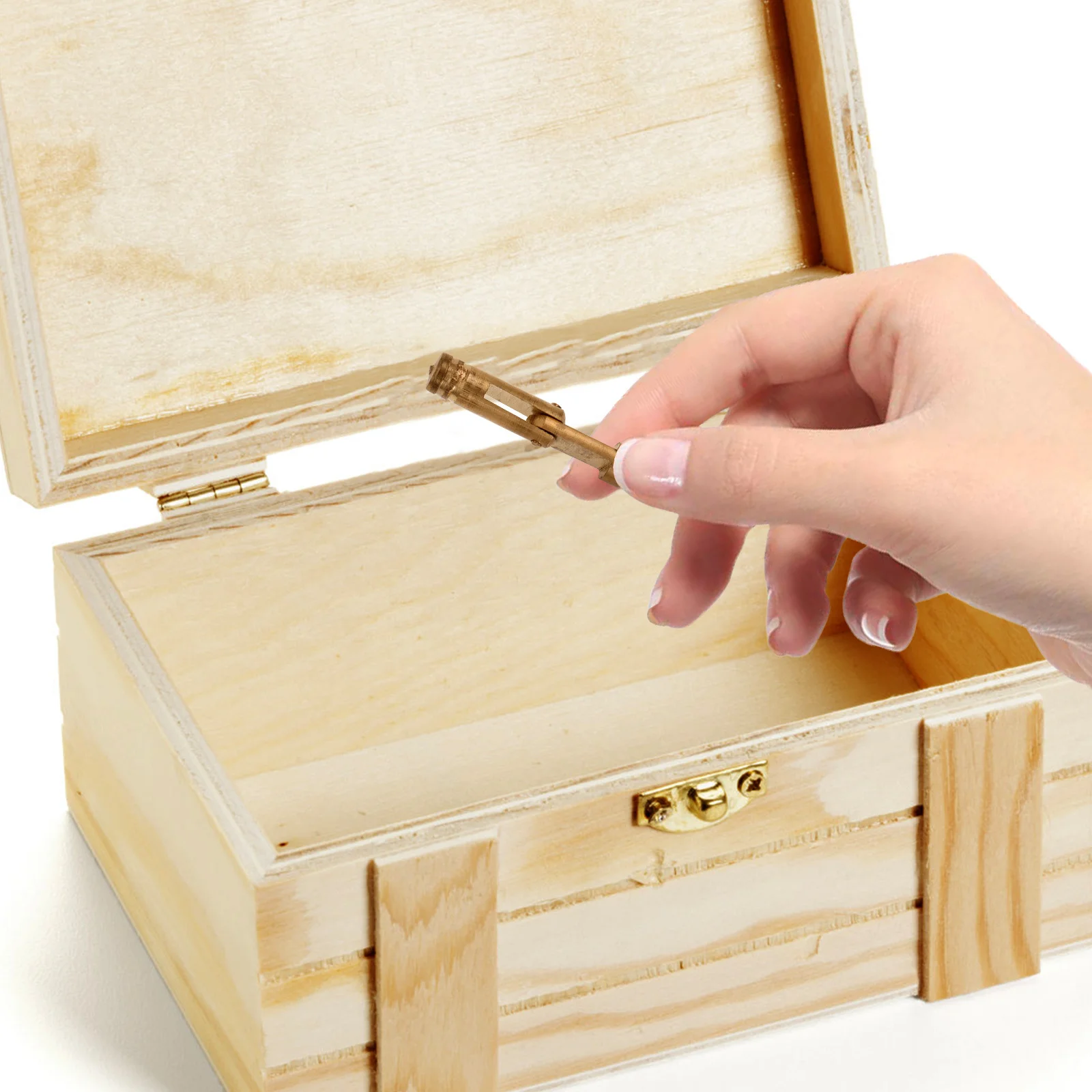 

5Pcs Wood Box Hinges Brass Vintage Small Hinges for Jewelry Box Cabinet Furniture Smooth Operation Vintage Hinge