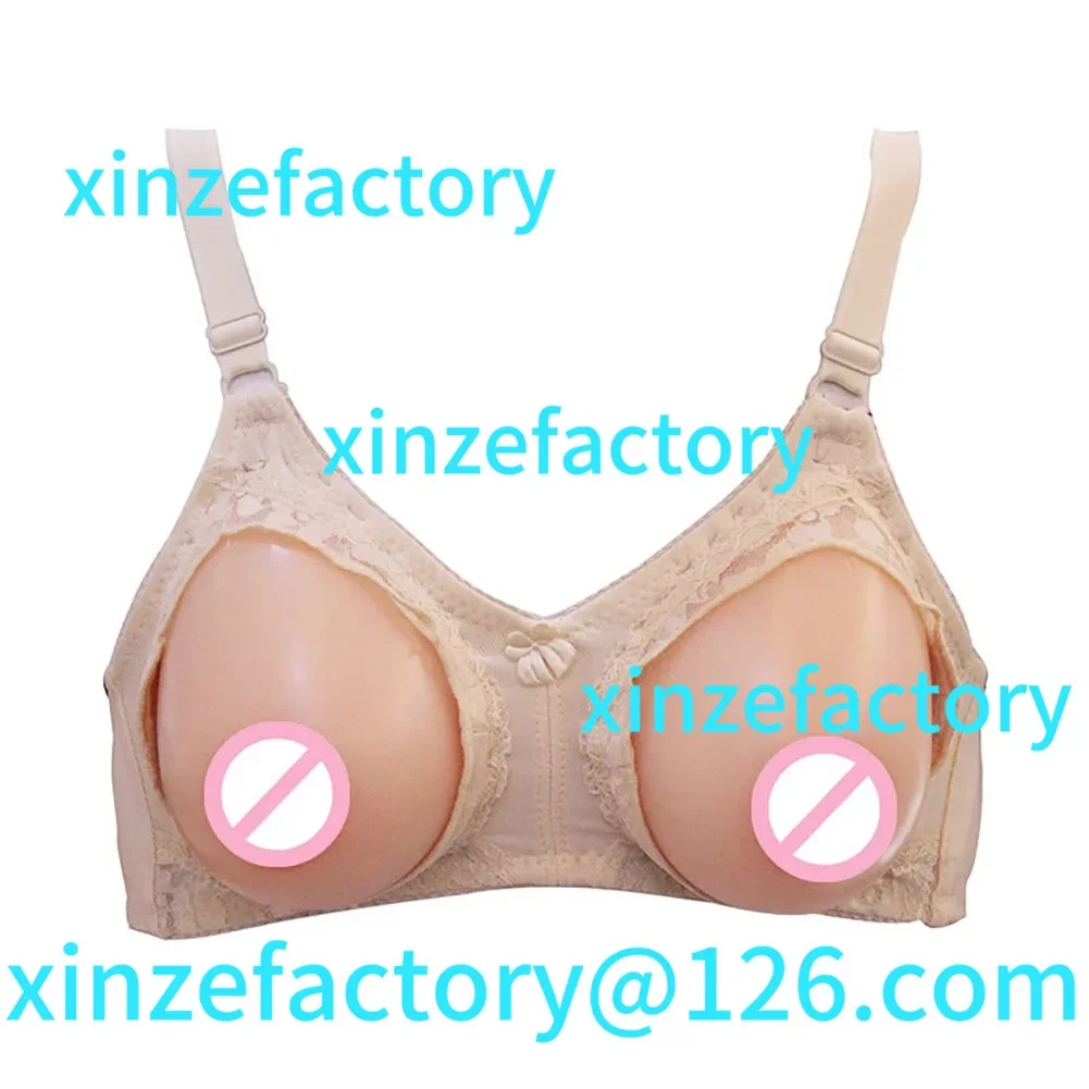 Customizable one-piece bra set breast implants