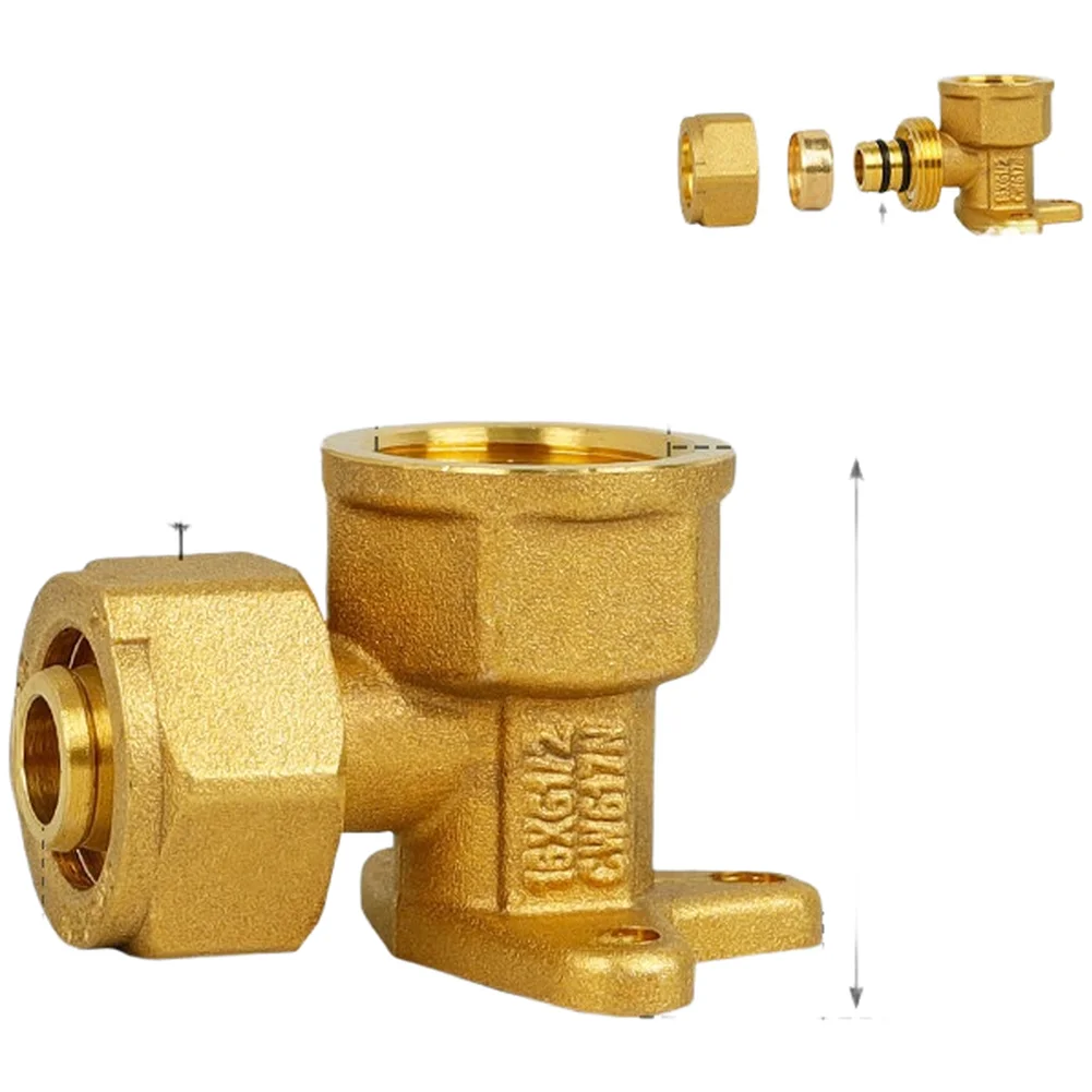 Natural Brass 90 Degree Elbow Female Thread Elbow H58 Copper Alloy High Pressure Resistance for g1 2 Female Thread