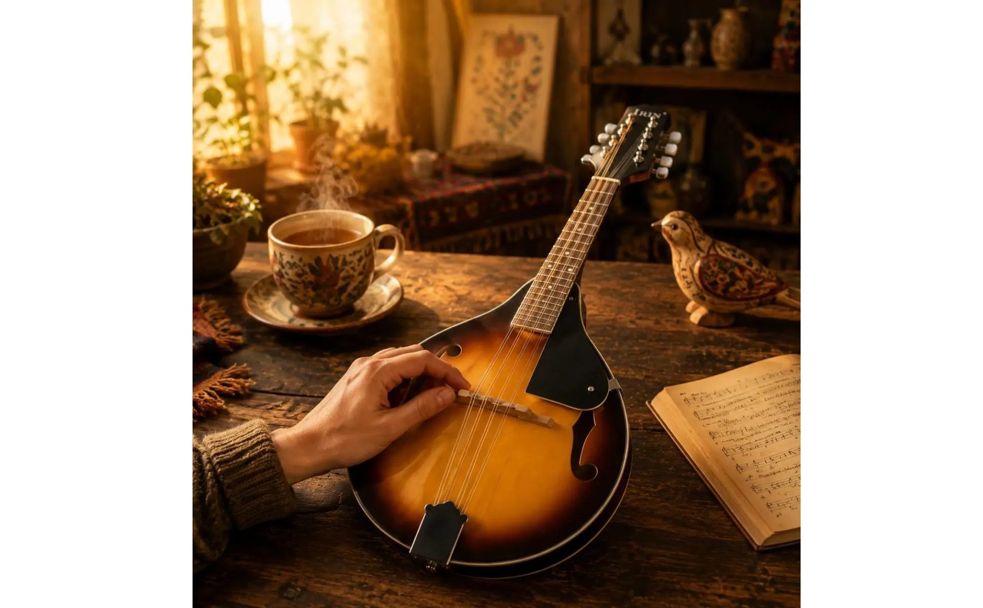 8-String Mandolin Hand-Friendly Shape Two-Tone Gradient Mandolin