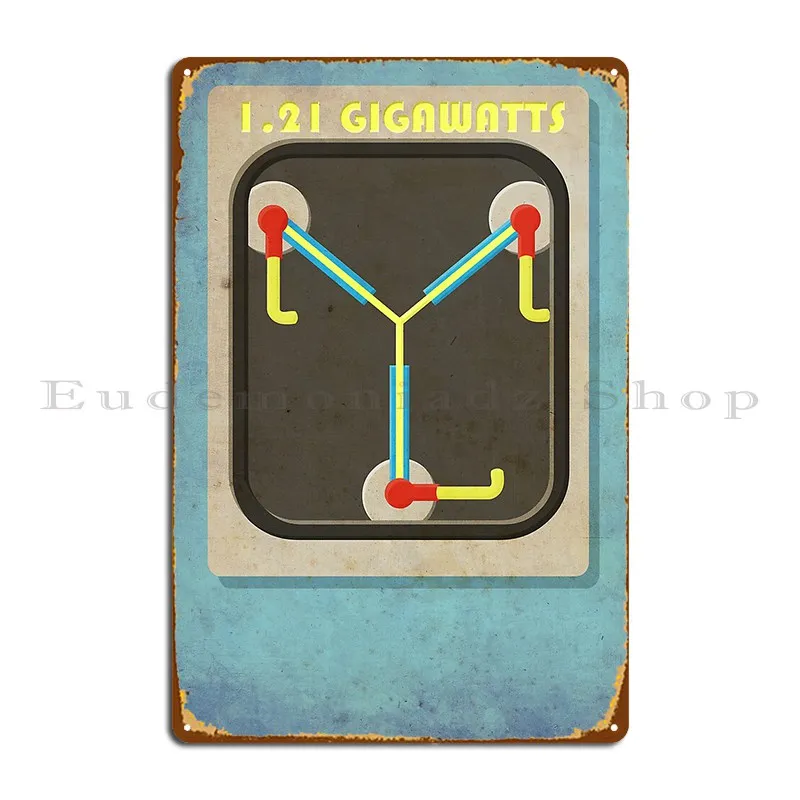 Flux Capacitor Metal Sign Home Wall Decor Bar Iron Wall Pub Tin Sign Poster