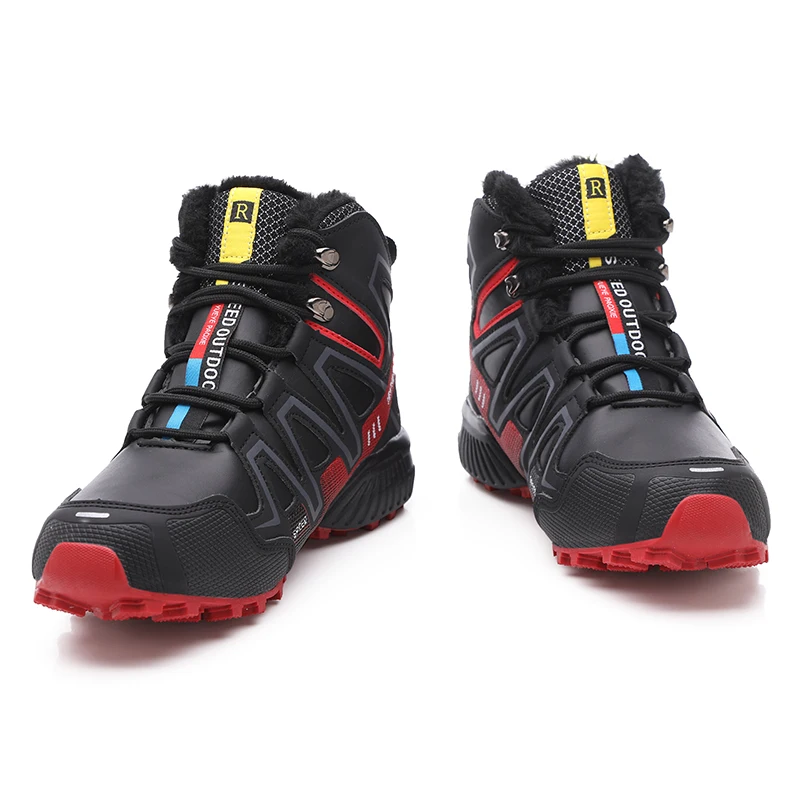 Men's snow boots, warm and non slip outdoor hiking boots, lightweight walking shoes in winter image 6