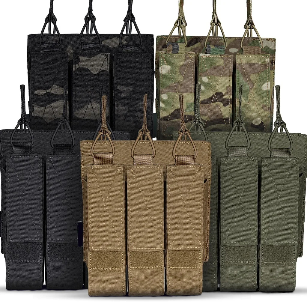 Tactical Modular Triple MAG Pouch for M——P——7, Quick Pull Magazine Bag Holder Airsoft Hunting Outdoor Shooting Mag Carrier