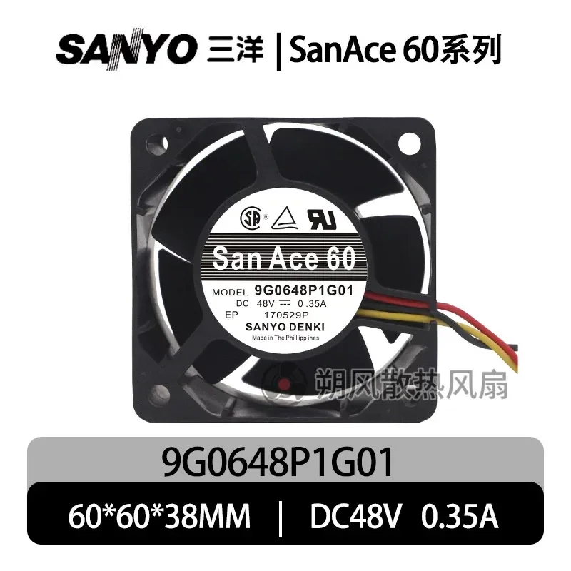 for Sanyo 9G0648P1G01 6038 48V 0.35A 12CM PWM Temperature Control Speed Regulation High Performance Cooling Fan