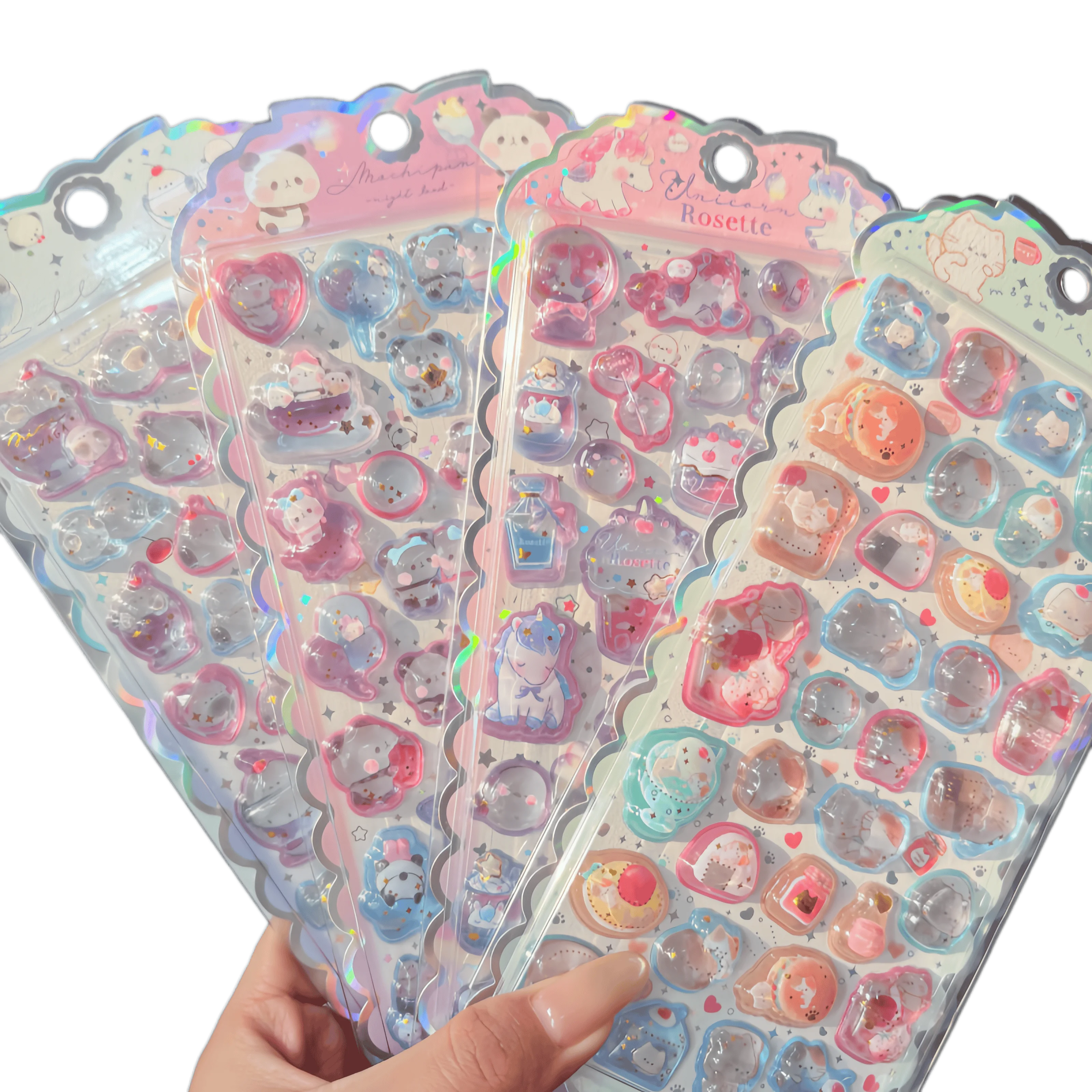 

Cute Cartoon Animal 3D Relief Jelly Stickers - DIY Scrapbook Decorations Stationery Supplies for Kids Gift