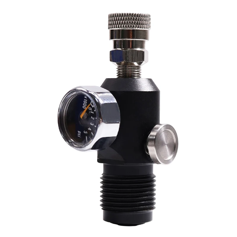 5000Psi Black Bottom Small Watch Connector G5/8 with Meter Female and Male Vent Connector