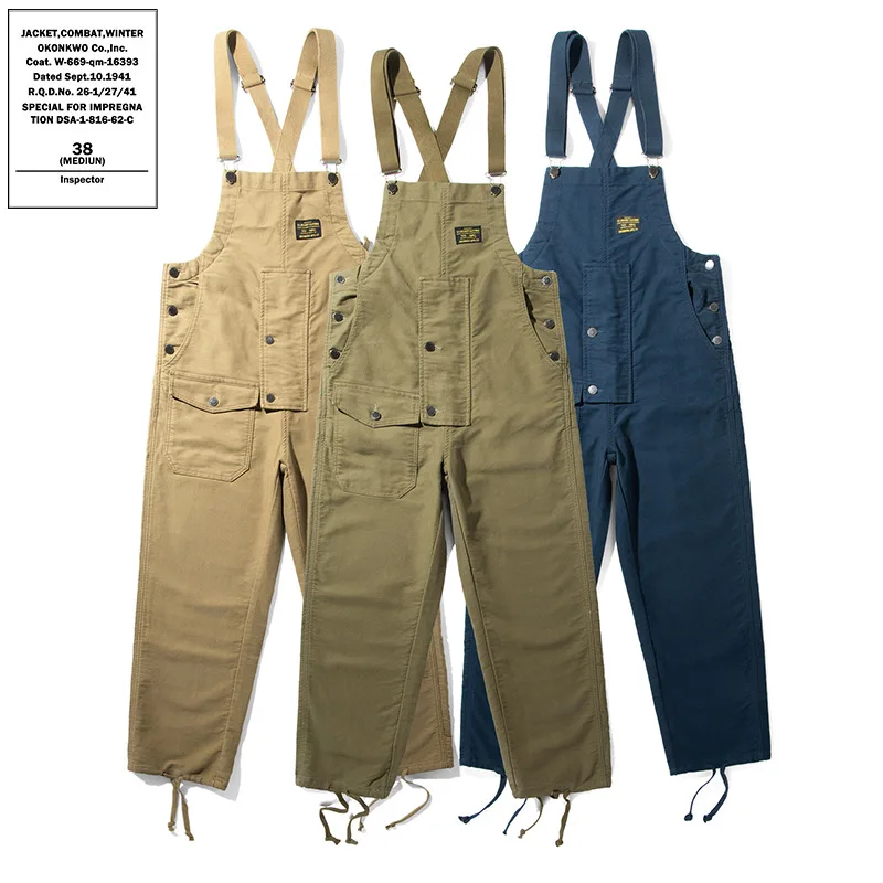 

Workwear Utili Overalls Men's AK Clothing Store De Pants Worker Trousers Moleskin Couple Ame a Jie Store Overalls