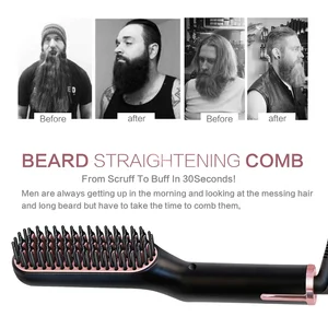Brosse à lisser pour barbes électriques pour hommes brosse à lisser cheveux à ions négatifs Lisseur à lisser mouillé et sec rapide 10 meilleurs lisseurs à lisser pour peignes en vente - No10
