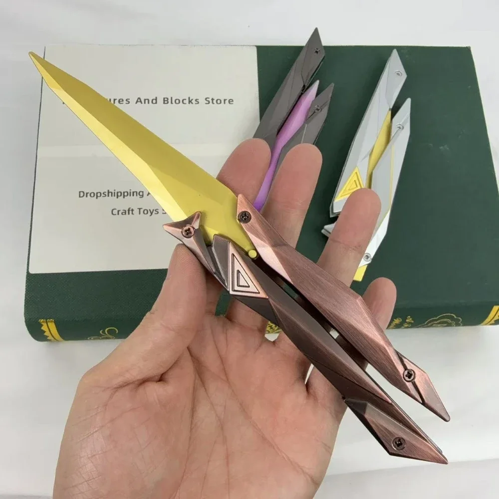 

Singularity 2.0 Butterfly Knife Valorant Model Toy - 22cm (8.66in) Zinc Alloy, Non-Sharp Blade, Folding Design,Sheath,Ornaments