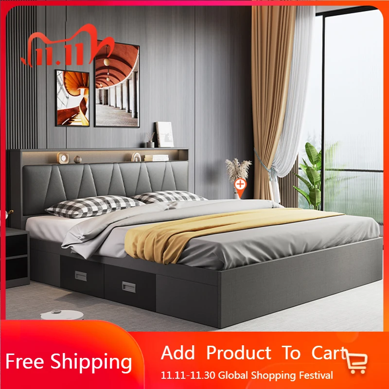 

Storage Beauty Bed Bedroom Girls Design Luxury Loft Space Saving Bed Sleeping Princess Safe Camas De Casal Trendy Furniture