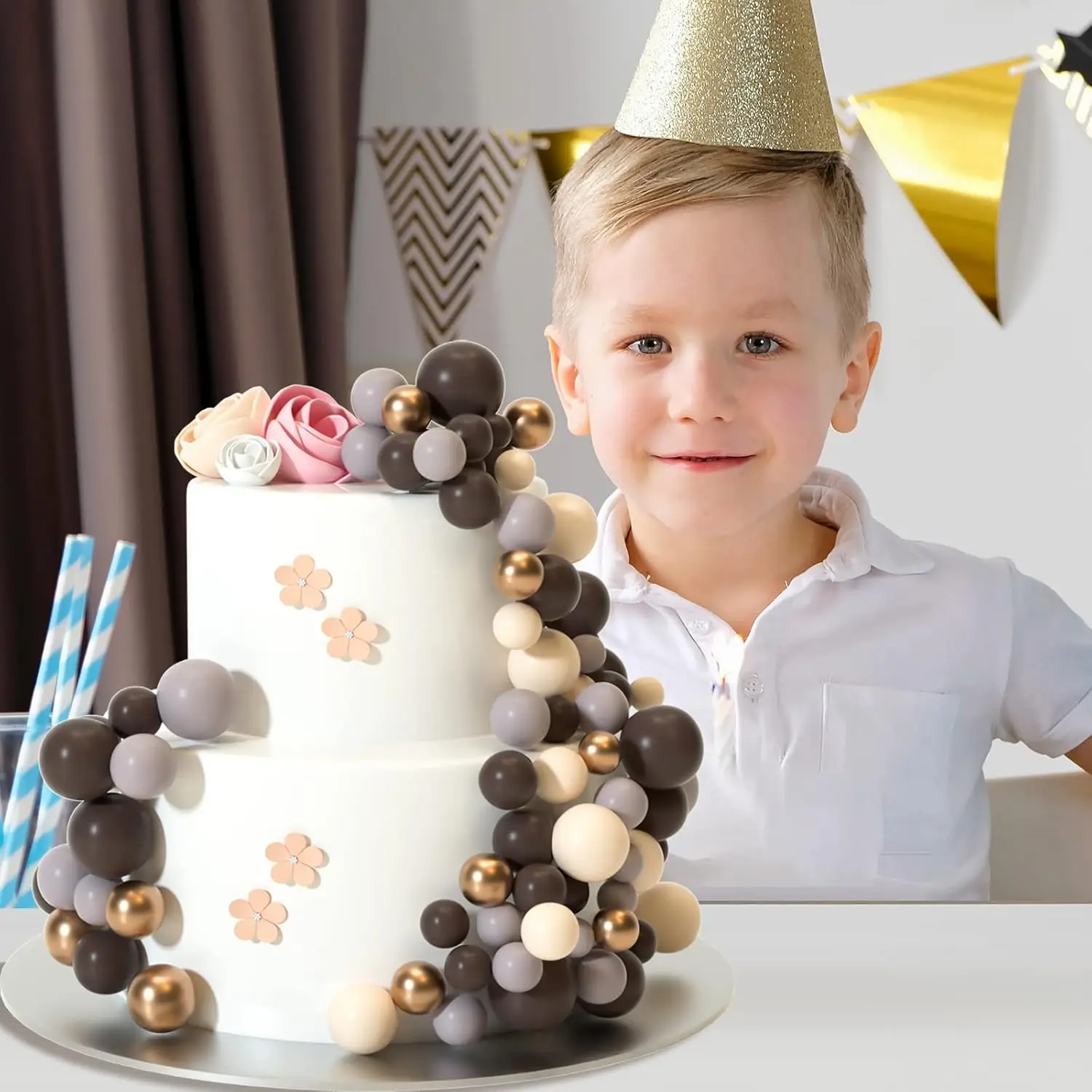 32 Stück Weihnachtskugel-Kuchenaufsatz, Dekorationen, Schaumstoffkugeln, Kuchenaufsatz, Kugeln, Kuchendekorationen für Hochzeit, Party, Geburtstag – Detail 24