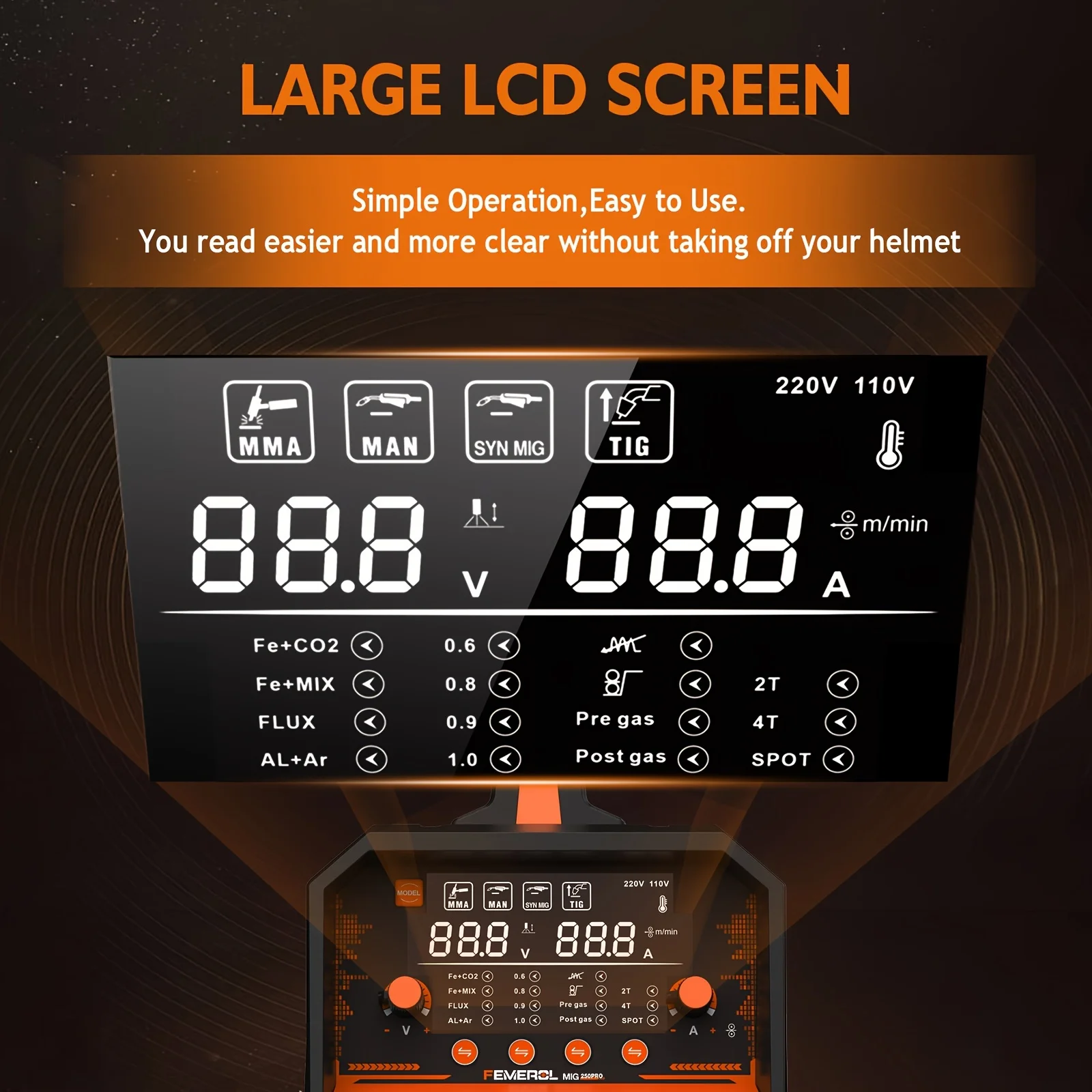 FEMEROL 6 في 1 غاز MIG Gasless Flux Core Stick رفع TIG بقعة لحام بكرة بندقية متوافق آلة لحام الألومنيوم 110 فولت/220 فولت